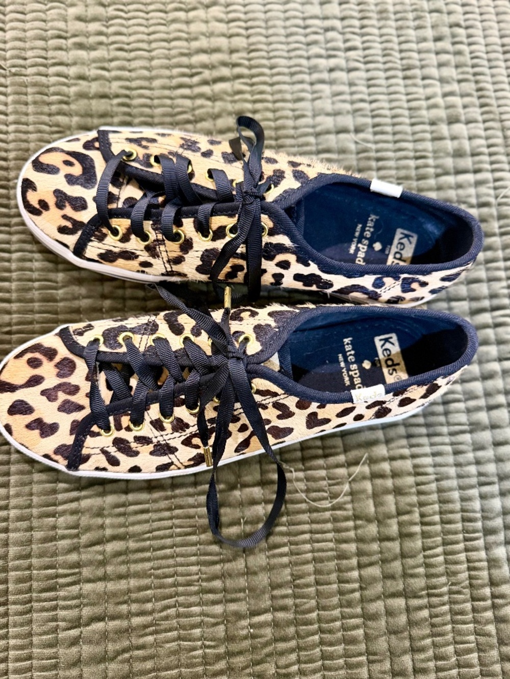 Kate Spade/Keds Pony Hair Leopard Sneakers